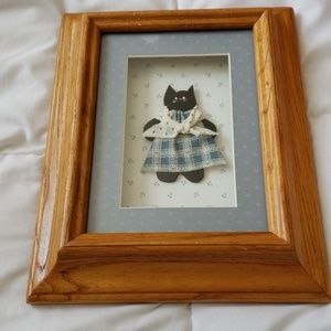 Cute Country Cat Frame Picture